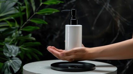 Obraz premium Pumping Soap Dispenser Hands