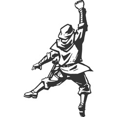 Quest for Happiness Vintage Illustration Vector