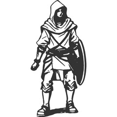 Quest for Happiness Vintage Illustration Vector