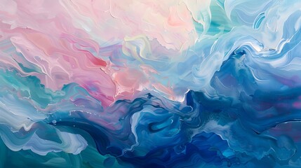 Mesmerizing Fluid Dynamics in Vibrant Ethereal Swirls of Color and Motion