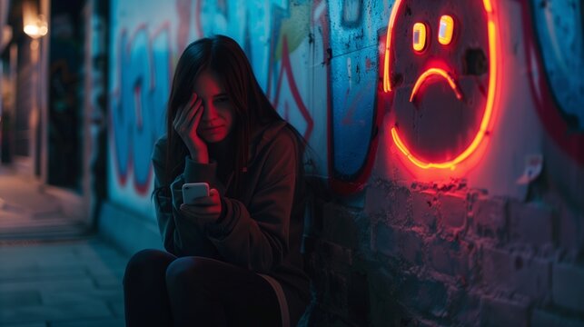 A powerful representation of teenage depression and self-harm, highlighting the critical mental health issues faced by adolescents in todays society.