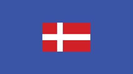 Obraz premium Denmark Flag Symbol European Nations 2024 Teams Countries European Germany Football Logo Design Vector Illustration