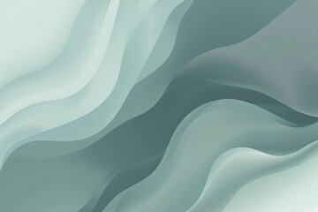 Fototapeta premium Abstract background with soft light gray and mint waves