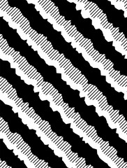 Black and white geometric pattern seamless background. Vector Format 