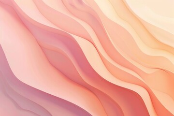 Soft gradient background with wavy lines in shades of peach and pink