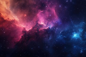 Fototapeta premium Cosmic symphony vibrant hues in the astral realm