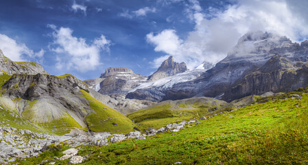 Mountains of the Blumlisalp massif in the Bernese Oberland 