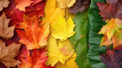 Obraz premium The four seasons provide a stunning display of leaves