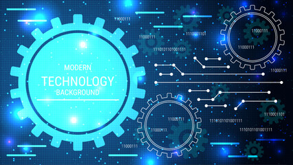 Modern technology style vector background. Design for presentation, slideshow, landing page, flyer, banner, card, booklet
