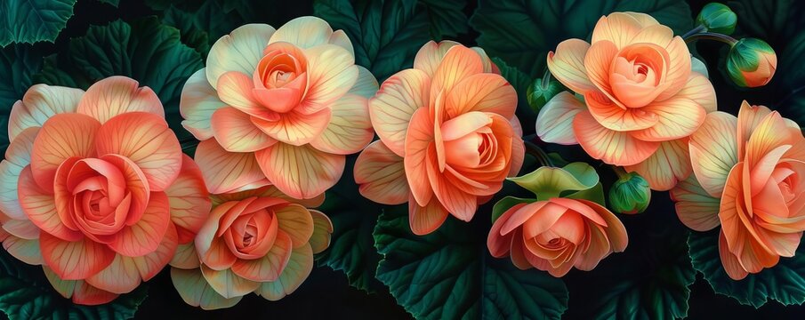 Take a moment to appreciate the delicate intricacies of Begonias, a reminder of lifes fragility and beauty in the world of Hematology
