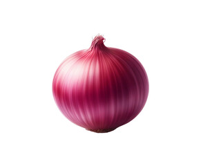 Fresh Slice onion ring with cut in half vegetable and sliced red onions isolated transparent background Ai generative.