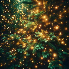 Abstract Christmas holiday bokeh light background,
