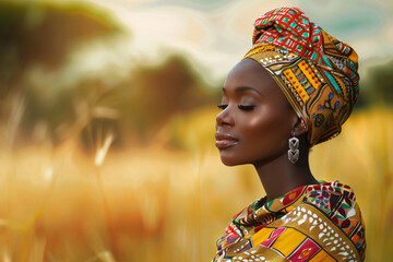 African woman in traditional african clothes