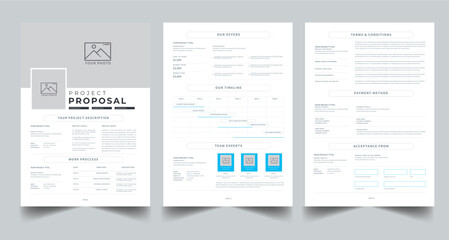 Project Proposal Layout Template , Project Plan, Client Proposal Template , Business Proposal , Brief Proposal , Project Guide Template