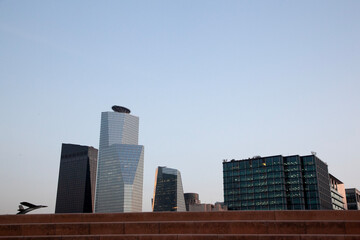 View of the skyscrapers in city