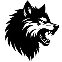 Angry wolf illustration