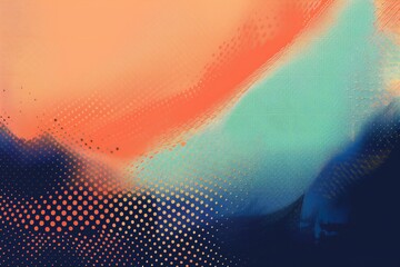 Abstract background with halftone dots in red blue and yellow