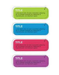 colorful set of infographics list items