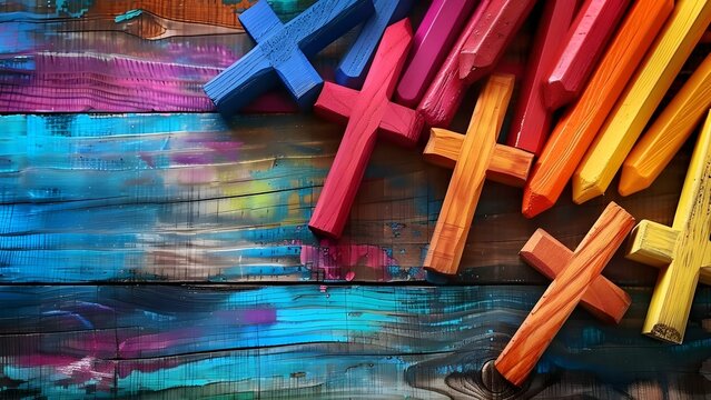 Christianthemed craft supplies for Vacation Bible School featuring wooden crosses and Christian content. Concept Vacation Bible School, Christian Crafts, Wooden Crosses, Christian Content