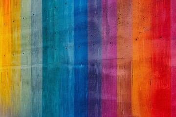 Rainbow painted on the wall of an old building,  Abstract background