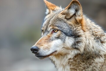 Naklejka na ściany i meble Portrait of a wolf (Canis lupus lupus)