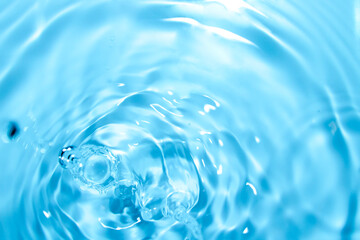 water drops on blue background.