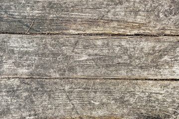 Texture of old wood. Three dirty wooden horizontal boards. Wooden wall, floor, door. Abstract...