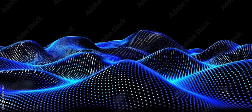 Aufkleber blue light digital abstract wave technology background with a mesmerizing digital effect