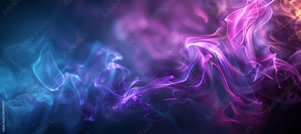 Wall mural enigmatic purple mist abstract background with smoky purple haze and fog elements