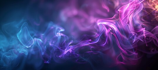 Enigmatic purple mist abstract background with smoky purple haze and fog elements