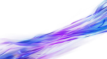 abstract blue and purple wave background, isolated on transparent background
