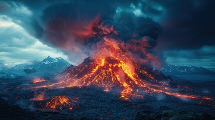 lava that comes out of a volcanic eruption