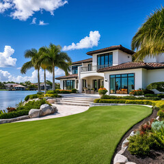 Obraz premium South florida waterfront home 