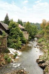 View in the ancient mill village Rastoke, Croatia