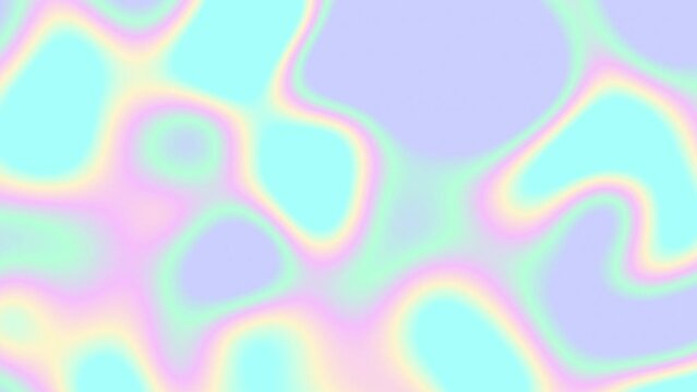 abstract blue aqua pastel gradient motion looping background liquid lines, blurred soft fluid shapes circles