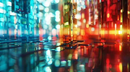 Modern Blurred Glass Titles hyper realistic 
