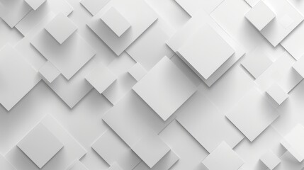 Modern white square tech corporate abstract technology background design banner pattern presentation background web template. material in white squares shapes in random geometric pattern.