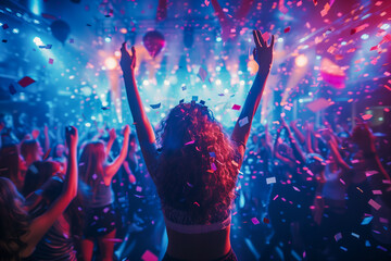 Obraz premium Exciting Nightlife Scene at a Vibrant Party