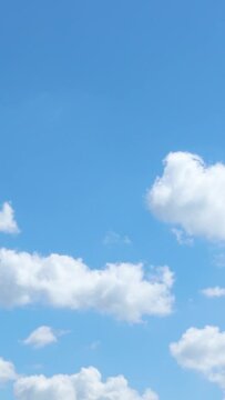 Blue sky with clouds and sun. 4K Time lapse, Sky with clouds.