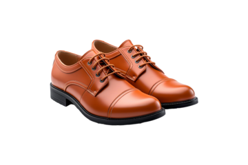 Rexine Shoes isolated on transparent background.