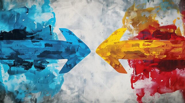 An image depicting the concept of conflict mediation, showcasing symbols of peace, negotiation, and resolution, representing the process of finding a solution and reaching a settlement in disputes.