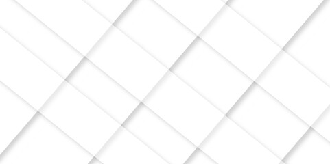 Abstract design with white transparent material in triangle and square shapes on white background. Modern and creative design with white boxes and white rectangle business card. paper texture.