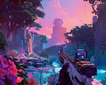 Valorant Agents Converge in Wonderlands Lush Gardens for Intense Tactical Battles