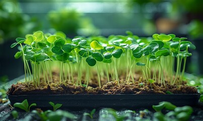 Young Plants Thriving in Nursery.