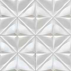Obraz premium White square geometric ceramic tile wall background