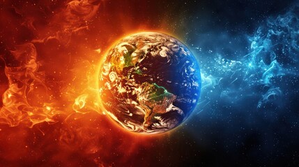 Naklejka premium global warming