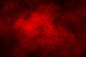 Vibrant Red Powder Explosion on Dark Background.