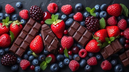 Antioxidants incorporate foods rich in antioxidants such as berries, dark chocolate AI generated