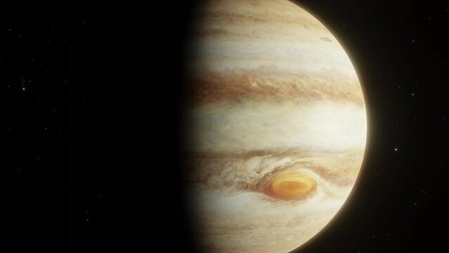 Planet Jupiter Beautiful Space Scene