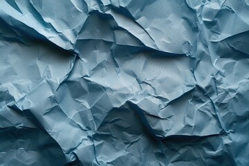 Fototapeta premium Blue crumpled paper background